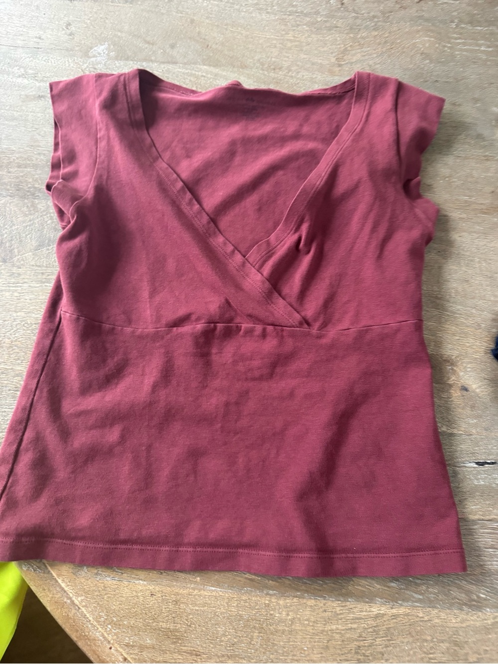 Brandy Melville maroon v neck top